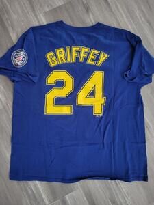 Mariners Ken Griffey Jr. Jersey T-Shirt Blue MLB Hall of Fame Induction 2016